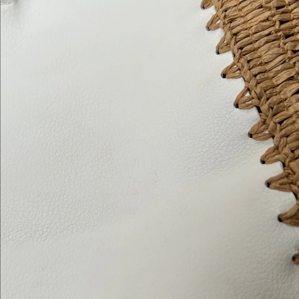 Zara White Crossbody Circle Handle Bag Boho - Picture 9 of 12